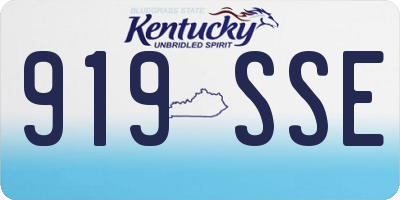 KY license plate 919SSE
