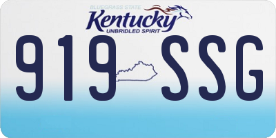 KY license plate 919SSG