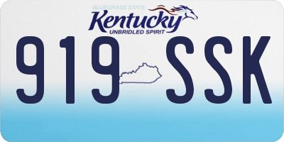 KY license plate 919SSK