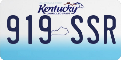 KY license plate 919SSR