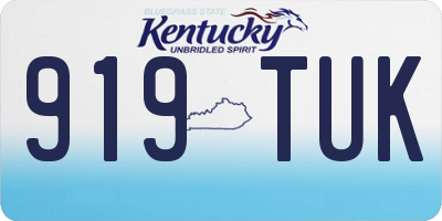 KY license plate 919TUK