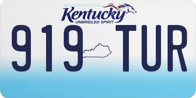 KY license plate 919TUR