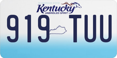 KY license plate 919TUU