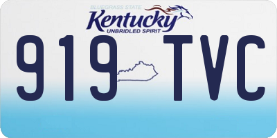KY license plate 919TVC