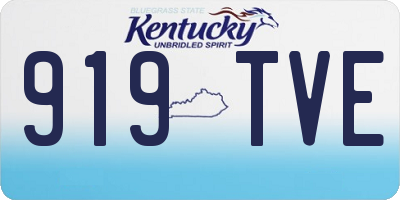 KY license plate 919TVE