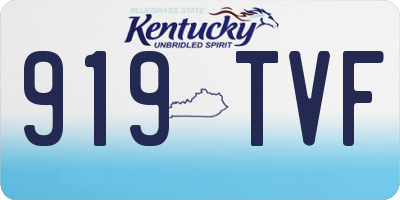 KY license plate 919TVF