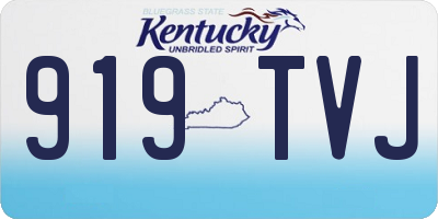 KY license plate 919TVJ