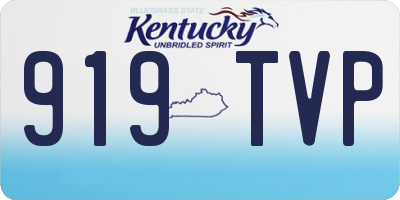 KY license plate 919TVP