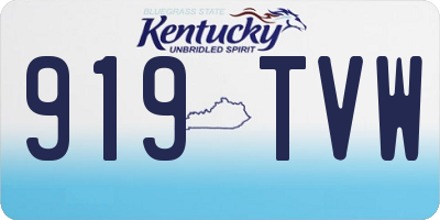 KY license plate 919TVW