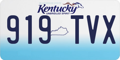 KY license plate 919TVX