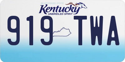 KY license plate 919TWA
