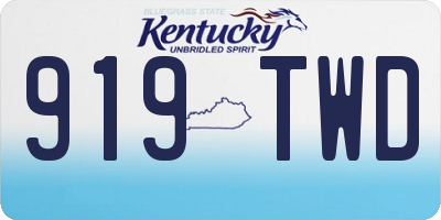 KY license plate 919TWD