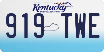 KY license plate 919TWE