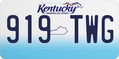 KY license plate 919TWG