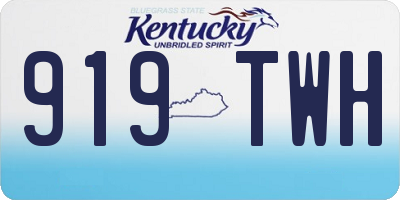 KY license plate 919TWH