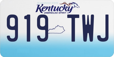 KY license plate 919TWJ