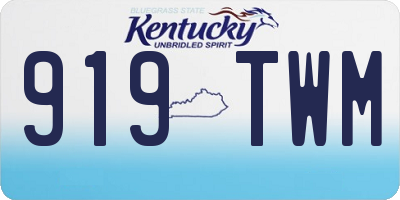 KY license plate 919TWM