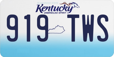 KY license plate 919TWS