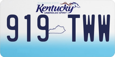 KY license plate 919TWW