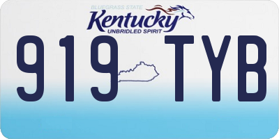 KY license plate 919TYB