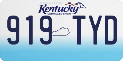 KY license plate 919TYD