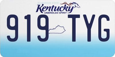 KY license plate 919TYG