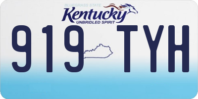 KY license plate 919TYH