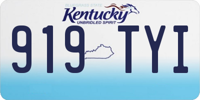 KY license plate 919TYI