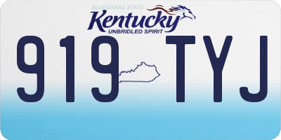 KY license plate 919TYJ