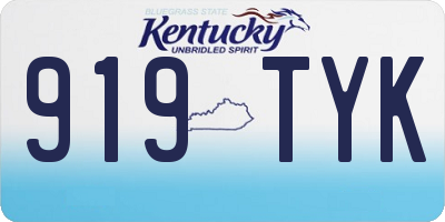 KY license plate 919TYK