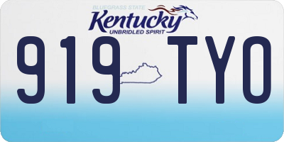 KY license plate 919TYO