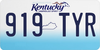 KY license plate 919TYR