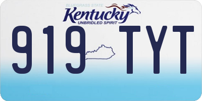 KY license plate 919TYT