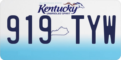 KY license plate 919TYW