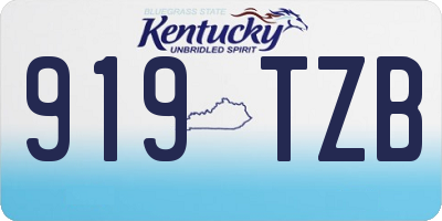 KY license plate 919TZB