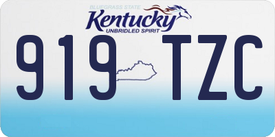 KY license plate 919TZC