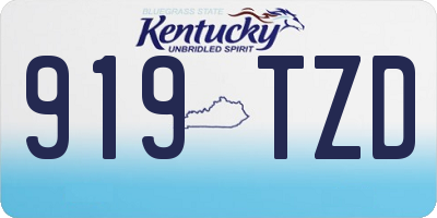 KY license plate 919TZD