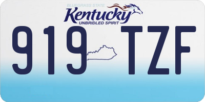 KY license plate 919TZF