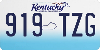 KY license plate 919TZG