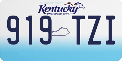 KY license plate 919TZI