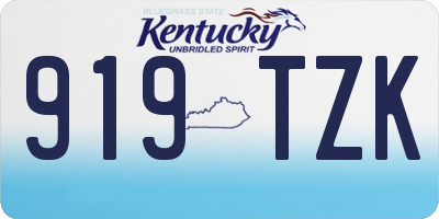 KY license plate 919TZK