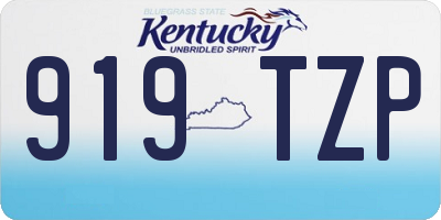 KY license plate 919TZP