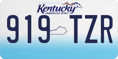 KY license plate 919TZR