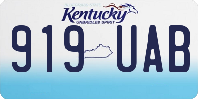 KY license plate 919UAB