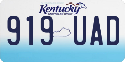 KY license plate 919UAD