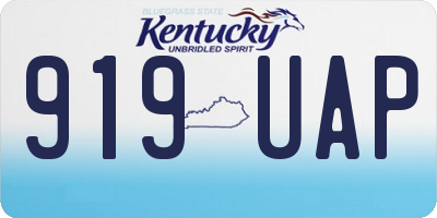 KY license plate 919UAP