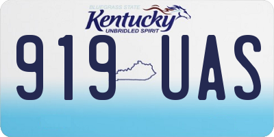 KY license plate 919UAS