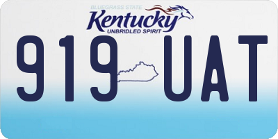 KY license plate 919UAT