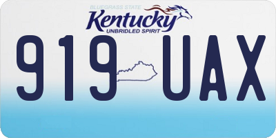 KY license plate 919UAX