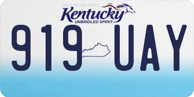 KY license plate 919UAY
